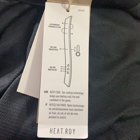 Adidas New With Tags FREELIFT TENNIS POLO SHIRT HEAT.RDY Black Size Medium - Picture 7 of 13